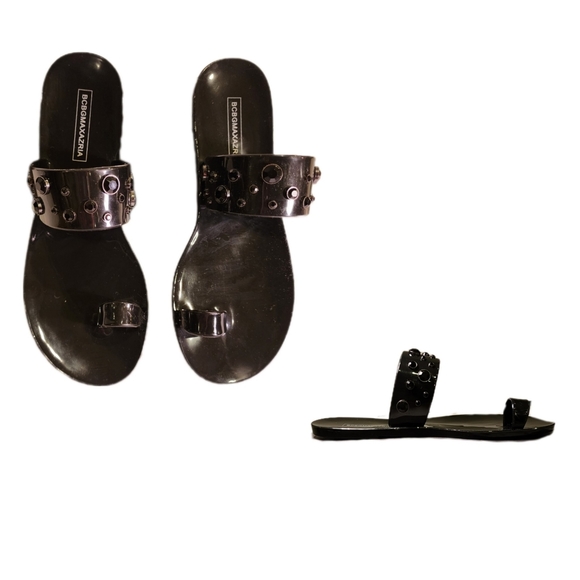 BCBGMaxAzria Faceted Bead Detail Jelly Sandals - Picture 6 of 10